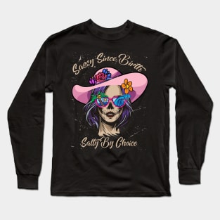 Sassy Since Birth Salty By Choice Skull Beach Sun Long Sleeve T-Shirt